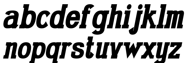 Gabriel Serif Condensed Bold Italic Font LOWERCASE