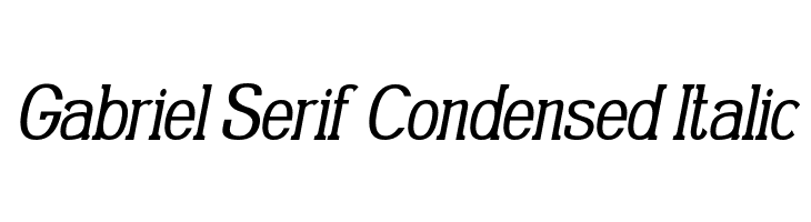 Gabriel Serif Condensed Italic  नि: शुल्क फ़ॉन्ट्स डाउनलोड
