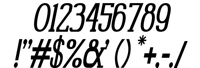 Gabriel Serif Condensed Italic Font OTHER CHARS