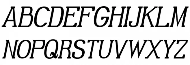Gabriel Serif Condensed Italic Шрифта ВЕРХНИЙ