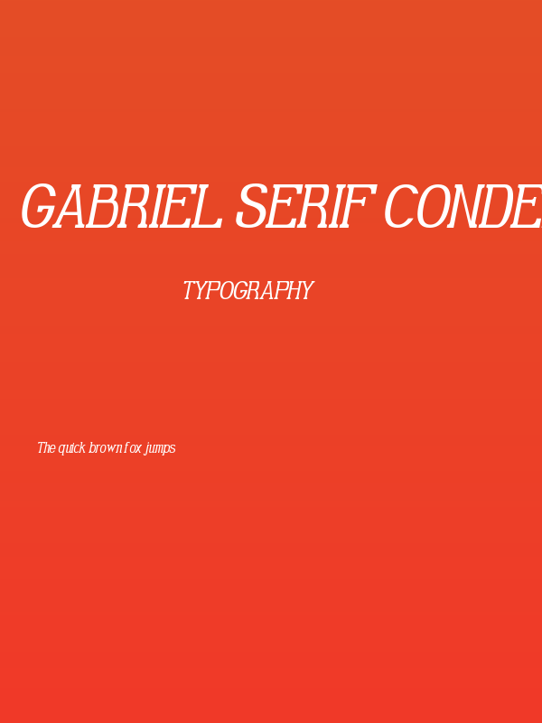 Gabriel Serif Condensed Italic Poster