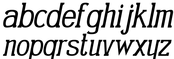 Gabriel Serif Condensed Italic Font LOWERCASE