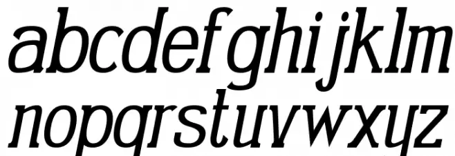 Gabriel Serif Condensed Italic 字体 小写