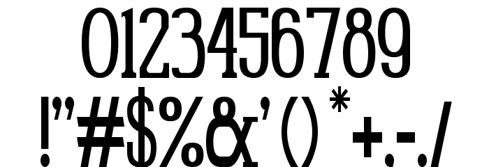 Gabriel Serif Condensed Font OTHER CHARS
