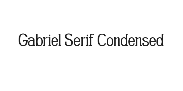 Gabriel Serif Condensed Logo