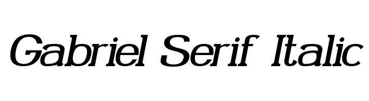 Gabriel Serif Italic फ़ॉन्ट