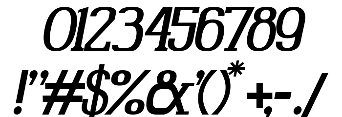 Gabriel Serif Italic Font OTHER CHARS