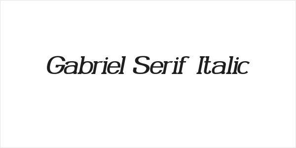 Gabriel Serif Italic Logo