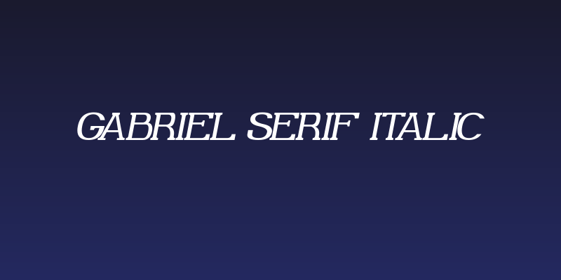 Gabriel Serif Italic Social Header