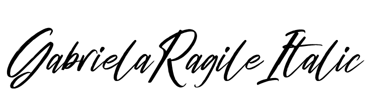 Gabriela Ragile Italic  フリーフォントのダウンロード