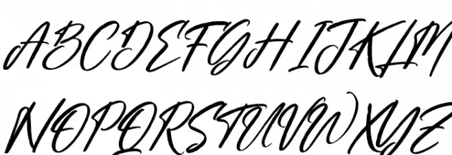 Gabriela Ragile Italic 字体 大写