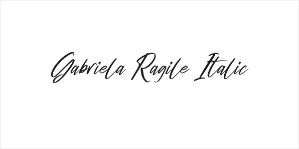 Gabriela Ragile Italic Logo