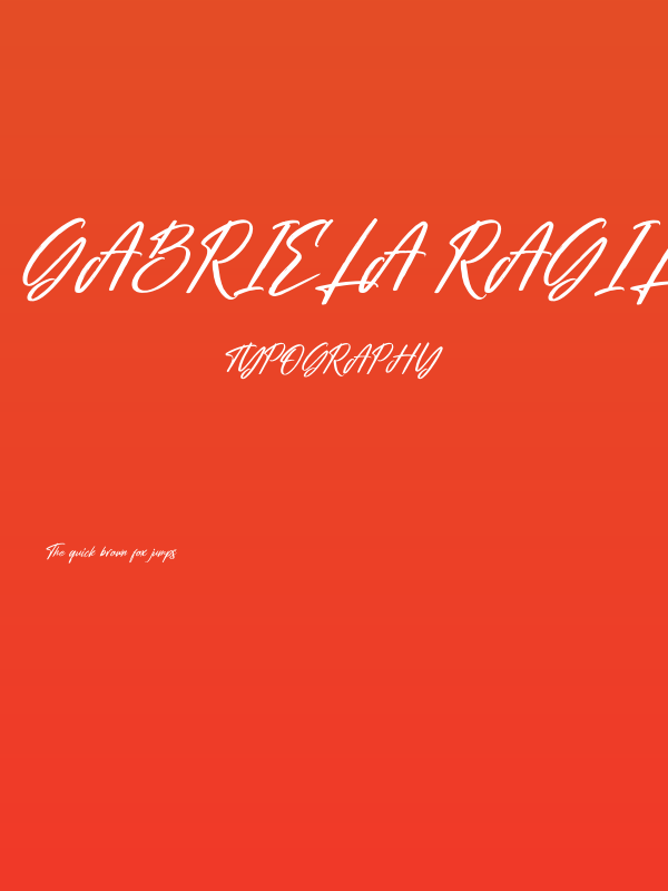 Gabriela Ragile Italic Poster