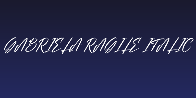 Gabriela Ragile Italic Social Header
