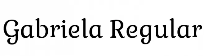 Gabriela Regular  Frei Schriftart Herunterladen