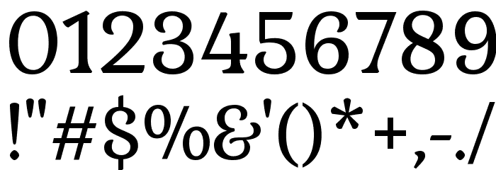 Gabriela Regular Font OTHER CHARS