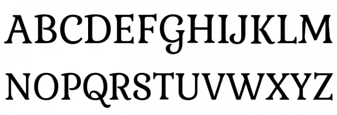 Gabriela Regular 字体 大写