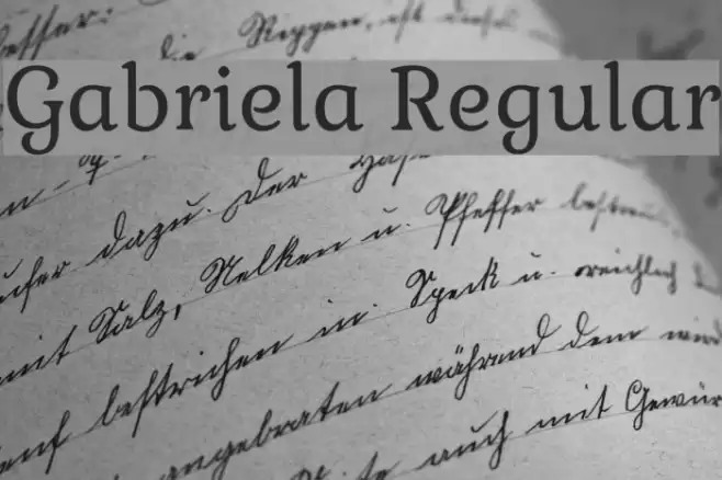 Gabriela Regular Font examples