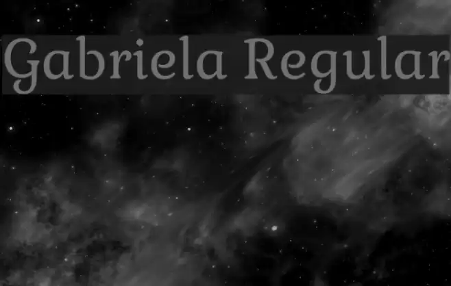 Gabriela Regular Font examples