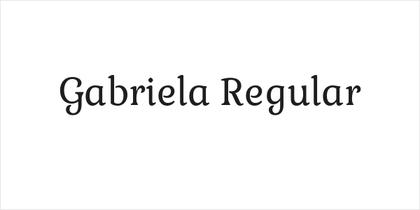 Gabriela Regular Logo