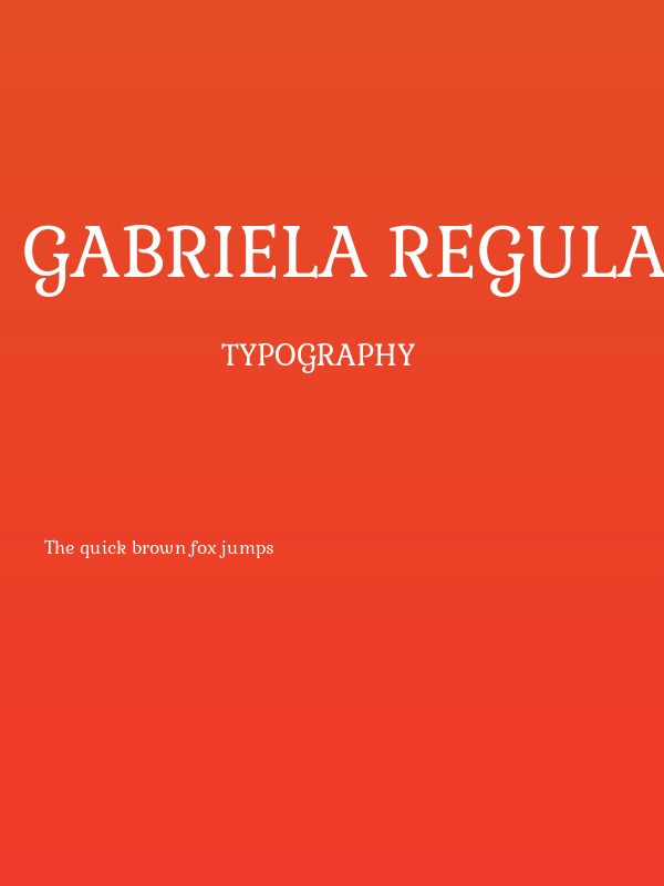 Gabriela Regular Poster