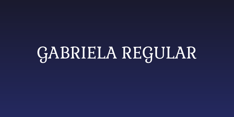 Gabriela Regular Social Header