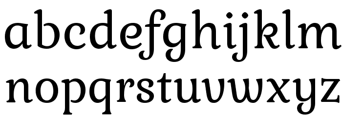 Gabriela Regular Font LOWERCASE