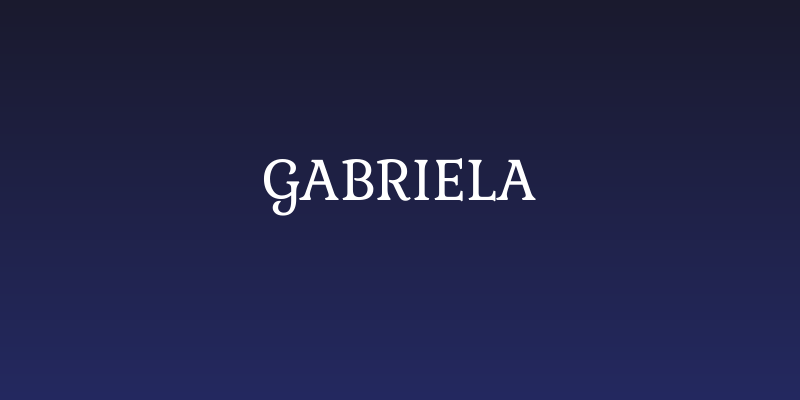 Gabriela Social Header