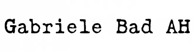 Gabriele Bad AH  Frei Schriftart Herunterladen