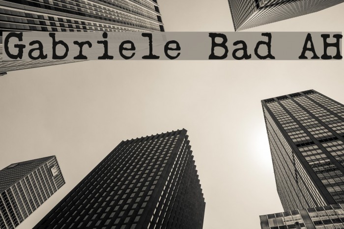 Gabriele Bad AH Font examples