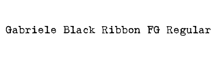 Gabriele Black Ribbon FG Regular  免费字体下载