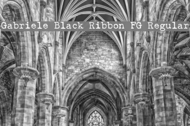 Gabriele Black Ribbon FG Regular Font examples