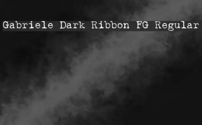 Gabriele Dark Ribbon FG Regular Font examples