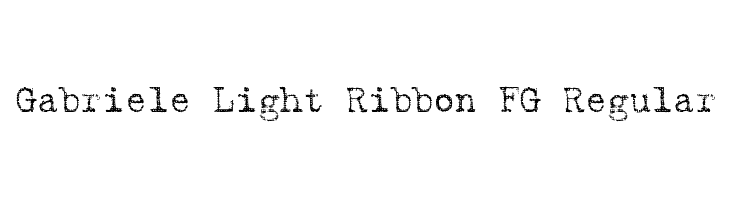 Gabriele Light Ribbon FG Regular  font caratteri gratis