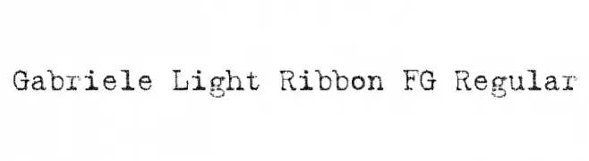 Gabriele Light Ribbon FG Regular  免费字体下载