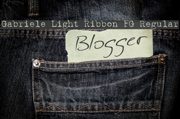 Gabriele Light Ribbon FG Regular Font examples
