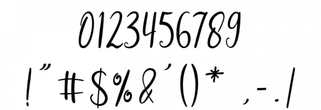 Gabriella One Bold Font OTHER CHARS