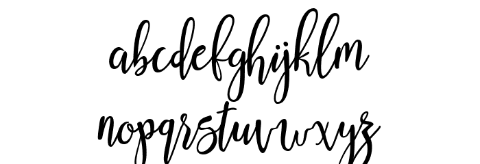 Gabriella One Bold Font LOWERCASE