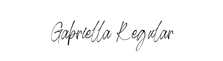 Gabriella Regular  font caratteri gratis