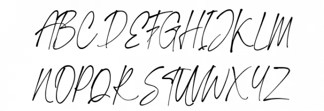 Gabriella Regular フォント 大文字