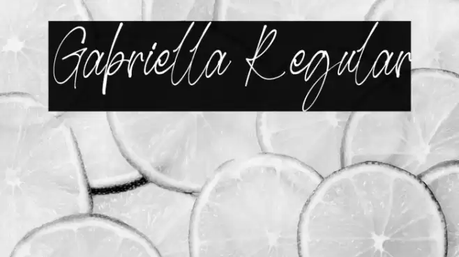 Gabriella Regular Font examples