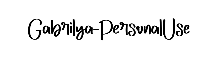 Gabrilya - Personal Use  Free Fonts Download
