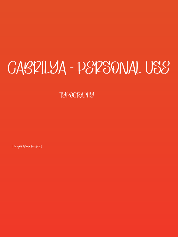 Gabrilya - Personal Use Poster