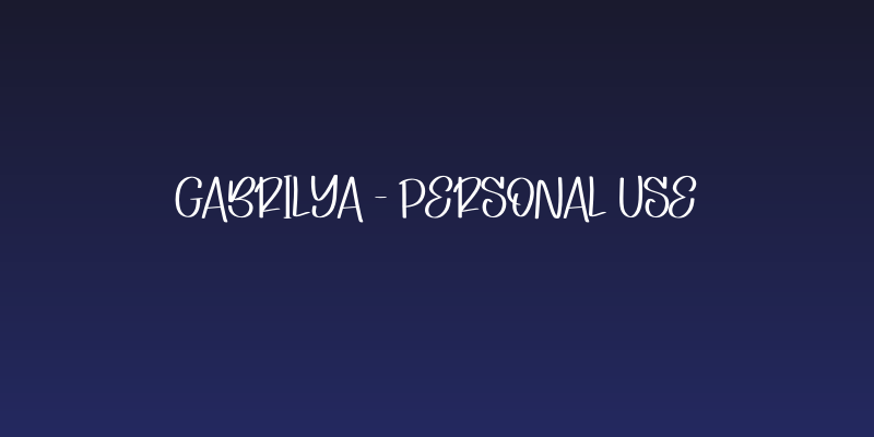 Gabrilya - Personal Use Social Header