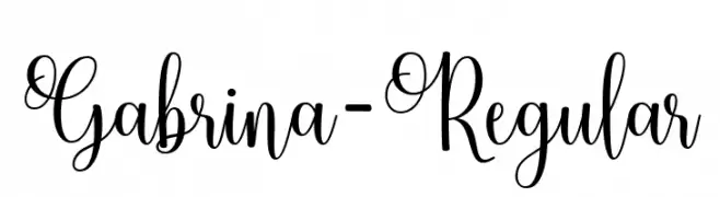 Gabrina-Regular  Frei Schriftart Herunterladen