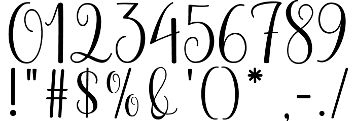 Gabrina-Regular Font OTHER CHARS