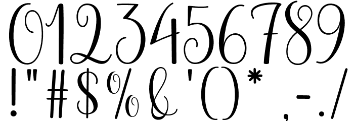 Gabrina-Regular Font OTHER CHARS
