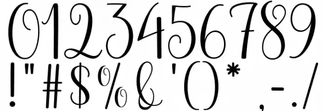 Gabrina-Regular Font OTHER CHARS