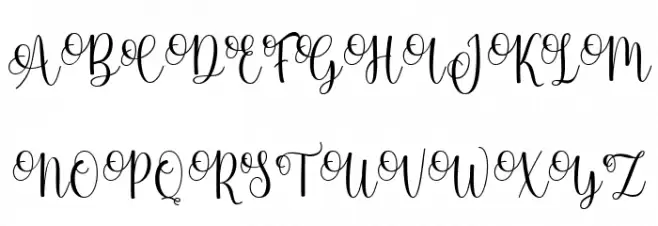 Gabrina-Regular Font Litere mari