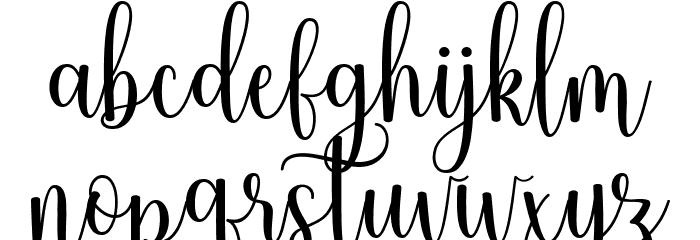 Gabrina-Regular Font LOWERCASE
